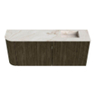 Mondiaz JOYA-DLUX 101.6cm meuble de salle de bains - arrondi gauche couleur Shadow - Vasque FAYE position Droite Sans trou de robinet couleur Frappe. SW1422693