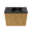 Mondiaz JOYA-DLUX 50cm toiletmeubel - kleur Oak - Wastafel FAYE positie Rechts 1 kraangat kleur Lava. SW1422027