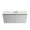 MONDIAZ TURE-DLUX Meuble toilette - 100cm - Plata - EDEN - vasque Ostra - position centrale - 1 trou de robinet SW1105012