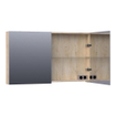 Saniclass Plain Spiegelkast - 120x70x15cm - 2 links/rechtsdraaiende spiegeldeuren - MFC - sahara SW393101