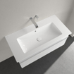 Villeroy & Boch Venticello Lavabo pour meuble avec lavabo au centre 100x50cm sans trou pour robinetterie avec trop plein ceramic+ blanc 1025125