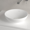 Villeroy & Boch Loop & Friends Lavabo 38x38cm Rond avec trop-plein CeramicPlus Stone White SW644102