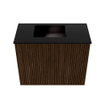 Mondiaz JOYA 50cm toiletmeubel - kleur Walnut - Wastafel FAYE positie Links Zonder kraangat kleur Urban. SW1421395