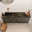 Mondiaz JOYA-DLUX 100cm meuble de toilette - couleur Shadow - Vasque FAYE position Gauche Sans trou de robinet couleur Lava SW1422840