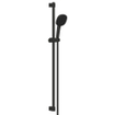 GROHE Tempesta Cube 110 Ensemble barre de douche - 90cm - douchette à main carrée - 2 jets - flexible de douche lisse - noir mat SW1077293