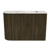 Mondiaz JOYA-DLUX 61.6cm toiletmeubel - ronding links kleur Shadow - Wastafel FAYE positie Rechts Zonder kraangat kleur Frappe. SW1422714