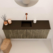 Mondiaz JOYA 100cm meuble de toilette - couleur Dusk - Vasque FAYE position Milieu Sans trou de robinet couleur Urban SW1421673