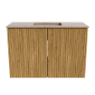 Mondiaz JOYA-DLUX 60cm toiletmeubel - kleur Oak - Wastafel FAYE positie Midden Zonder kraangat kleur Saba. SW1424155