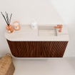 Mondiaz JOYA-DLUX 71.6cm toiletmeubel - ronding links kleur Ruby - Wastafel FAYE positie Rechts 1 kraangat kleur Meli. SW1425377