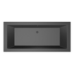 Xenz Society Duobad - 200x90x53 - afvoer Midden - acryl - ebony SW103379