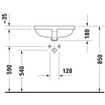 Duravit Starck 3 Wastafel inbouw - 49x36.5x18cm - zonder kraangat - incl. bevestiging - wit 0313904