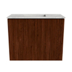Mondiaz JOYA-DLUX Meuble de toilette 50cm - couleur Ruby - Lavabo FAYE position Gauche Sans trou de robinet couleur Glace SW1423520