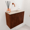 Mondiaz JOYA-DLUX Meuble de salle de bains 50cm - couleur Ruby - Vasque FAYE position Milieu Sans trou de robinet couleur Frappe SW1423465