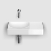 Clou Vale céramique lave-mains 45x19x7cm pré-percé trou de robinet à droite Blanc brillant SW451465