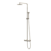 IVY Bond Ensemble de douche à effet pluie - apparent - tête de douche slim 20 cm - douchette barre Finition nickel brossé PVD SW1032432