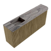 Mondiaz JOYA-DLUX 101.6cm toiletmeubel - ronding rechts kleur Dusk - Wastafel FAYE positie Links 1 kraangat kleur Sombra. SW1426173