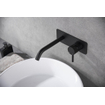 Wiesbaden Ribbd Mitigeur lavabo encastré à levier unique avec coldstart complet noir mat SW632108
