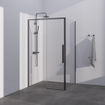 BRAUER Season douchecabine - 120x100x200cm - schuifdeur - helder glas - omkeerbaar - glascoating - Mat Zwart SW1448668