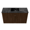 Mondiaz JOYA-DLUX 70cm toiletmeubel - kleur Walnut - Wastafel FAYE positie Midden Zonder kraangat kleur Lava. SW1422497