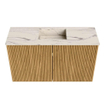 Mondiaz JOYA-DLUX 70cm toiletmeubel - kleur Oak - Wastafel FAYE positie Midden 1 kraangat kleur Nata. SW1424012