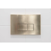QeramiQ Dely Ensemble de toilette - 36.3x51.7cm - cuvette profonde - sans bride - réservoir encastré Geberit UP720 - abattant de toilette softclose - plaque de commande laiton brossé - boutons rectangulaires - beige mat SW1426535