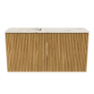 Mondiaz JOYA-DLUX 80cm meuble de salle de bains - couleur Oak - Vasque FAYE position Gauche Sans trou de robinet couleur Nata. SW1426237