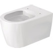 Toilettes suspendu Duravit Starck Me à fond creux sans bride avec HygienGlaze 37x57cm avec fixation dissimulée blanc mat SW358222