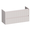 BRAUER Joy Wavy wastafelonderkast ondiep 100 2 softclose lades - greeploos - 1 sifon uitsparing - mat zand SW1201418