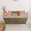 Mondiaz JOYA-DLUX Meuble de toilette 70cm - couleur Dusk - Vasque FAYE position Milieu 1 trou de robinet couleur Arena. SW1425737