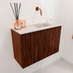 Mondiaz JOYA-DLUX 60cm meuble de toilette - couleur Ruby - Vasque FAYE position Droite Sans trou de robinet couleur Nata SW1425420