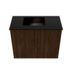 Mondiaz JOYA 50cm toiletmeubel - kleur Walnut - Wastafel FAYE positie Links 1 kraangat kleur Urban. SW1421347