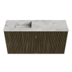 Mondiaz JOYA-DLUX 80cm toiletmeubel - kleur Shadow - Wastafel FAYE positie Links Zonder kraangat kleur Glace. SW1422764