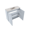 MONDIAZ TURE-DLUX Meuble toilette - 60cm - Clay - EDEN - vasque Glace - position centrale - 1 trou de robinet SW1103243