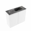 MONDIAZ TURE-DLUX Meuble toilette - 60cm - Talc - EDEN - vasque Lava - position droite - 1 trou de robinet SW1103600