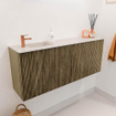 Mondiaz JOYA-DLUX 100cm meuble de salle de bains WC - couleur Dusk - Vasque FAYE position Gauche 1 trou de robinet couleur Meli. SW1425831