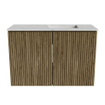 Mondiaz JOYA-DLUX 60cm toiletmeubel - kleur Dusk - Wastafel FAYE positie Rechts 1 kraangat kleur Opalo. SW1423286