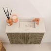 Mondiaz JOYA-DLUX 50cm toiletmeubel - kleur Dusk - Wastafel FAYE positie Rechts 1 kraangat kleur Frappe. SW1423040