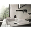 Hansgrohe Finoris Mitigeur de lavabo - monocommande - encastré - saillie 22,8 cm - bonde de vidage - chrome noir brossé SW1388353