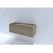 HR badmeubelen Matrix Meuble sous lavabo - 120x44.8x40cm - façade 3D - 1 tiroir - sans poignée avec bande de prise - chêne français SW758157