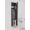 Looox ensemble brosse de toilette fermée - inox brossé SW278550