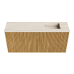 Mondiaz JOYA-DLUX 90cm meuble de salle de bains - couleur Chêne - Lavabo FAYE position Droite Sans trou de robinet couleur Meli. SW1423940