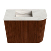 Mondiaz JOYA-DLUX Meuble de toilette 51,6cm - arrondi droit couleur Ruby - Vasque FAYE position Gauche 1 trou de robinet couleur Ostra. SW1423796