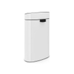 Brabantia Touch Bin Poubelle - 40 litres - seau intérieur en plastique - blanc SW1117322