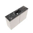 MONDIAZ TURE-DLUX Meuble de toilettes 80 cm Linen. Lavabo EDEN Lava position centrale. Sans trou de robinet. SW1103890