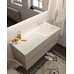 Mondiaz VICA Ensemble de meuble de salle de bain - 120cm - meuble sous-vasque fumée - 2 tiroirs - lavabo nuage droite - 1 trou de robinet - version XL 60cm haut SW1089792