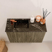 Mondiaz JOYA-DLUX 60cm toiletmeubel - kleur Dusk - Wastafel FAYE positie Links 1 kraangat kleur Lava. SW1423227