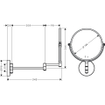 Hansgrohe Logis Universal scheerspiegel 2-armig en 3x vergrotend 18cm chroom SW241793