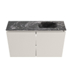 MONDIAZ TURE-DLUX Meuble de toilettes 80cm Linen. Lavabo EDEN Lava position à droite. Avec 1 trou de robinet. SW1103893