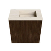 Mondiaz JOYA-DLUX Meuble de salle de bains - 40cm - couleur Walnut - Vasque FAYE position Droite 1 trou de robinet couleur Meli SW1424396