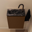 MONDIAZ TURE-DLUX Meuble WC 40 cm Rust. EDEN lavabo Lava position gauche. Avec 1 trou de robinet. SW1104023